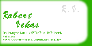 robert vekas business card